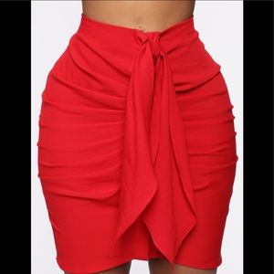 🆕Fashion Nova Ready To Date Mini Skirt - Red